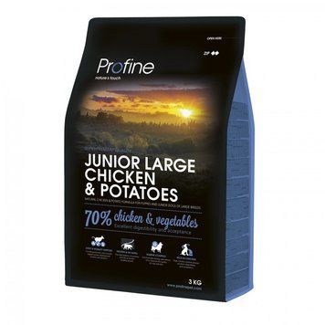 Корм сухий Profine Junior Large Breed для цуценят та молодих собак великих порід вагою від 25 кг з куркою та картоплею 3 кг 170535/7398***** фото