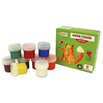 Гуаш Craft&Joy, 9 кольорів, 10 мл, Гамма 221032/Cr 4820072539774 221032/Cr фото