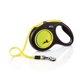 Повідець-рулетка Flexi для собак New Neon стрічка жовта розмір M 5 м/ 25 кг 4000498031704 4000498031704 фото