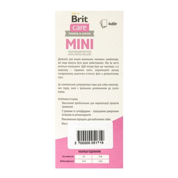 Набір Brit Care Mini мікс для дорослих собак 3+1 VAFO_1719 фото