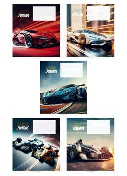 Комплект 5 шт учнівських зошитів Fast & Furious. Зошит Школярик 18 арк. у клітинку 3322 018-3322K 4820006470463 4820006470463_13 фото