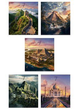 Зошити загальні, 5 шт, по 60арк., World wonders УФ-лак, Зошит Школярик у клітинку 3473 4823088231403 4823088231403_060-3473K фото