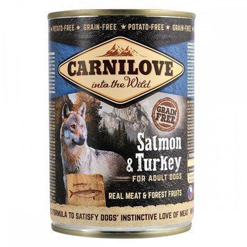 Корм вологий Carnilove Dog k консерви для собак з лососем та індичкою 400 г 4002064513164 100132/529278 фото