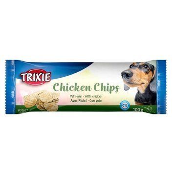 Ласощі Trixie Chicken Chips для собак чіпси зі смаком курки d-4 см 100 г 4011905316277 31627***** фото