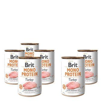Корм вологий Brit Mono Protein Dog для дорослих собак з індичкою 400 г набір з 6 шт VAFO_022405***** фото