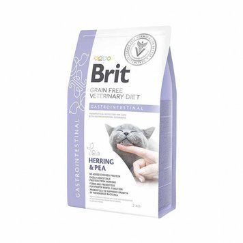Корм сухий Brit Grain Free VetDiet Cat Gastrointestinal для котів при порушенні травлення з оселедцем лососем яйцем та горохом 170963/528424 фото