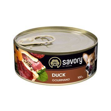 Корм вологий Savory Dog Gourmand Duck паштет для дорослих собак усіх порід з качкою 100 г 4820232630556 30457***** фото