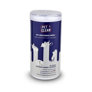 Серветки вологі Pet Clean PET GROOMING WIPES для грумінгу домашніх тварин щоденне очищення з ароматом японської вишні 50шт 8939111098694 8939111098694 фото