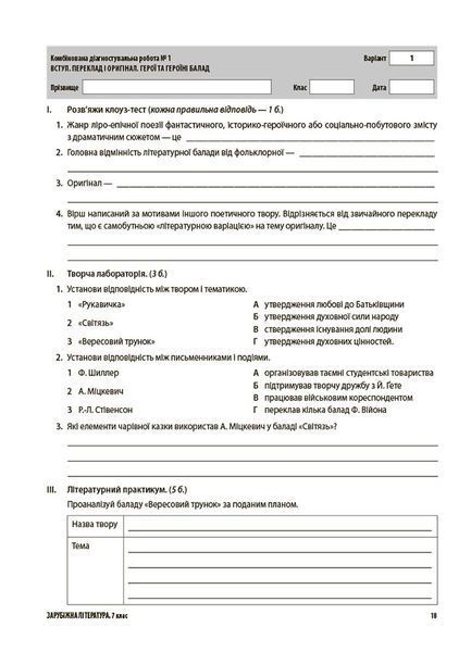 Книга Зарубіжна література. Усі діагностувальні роботи. 7 клас. КЗП026 Основа Автор - М. В. Коновалова; Г. Є. Фефілова КЗП036 9786170042477 фото