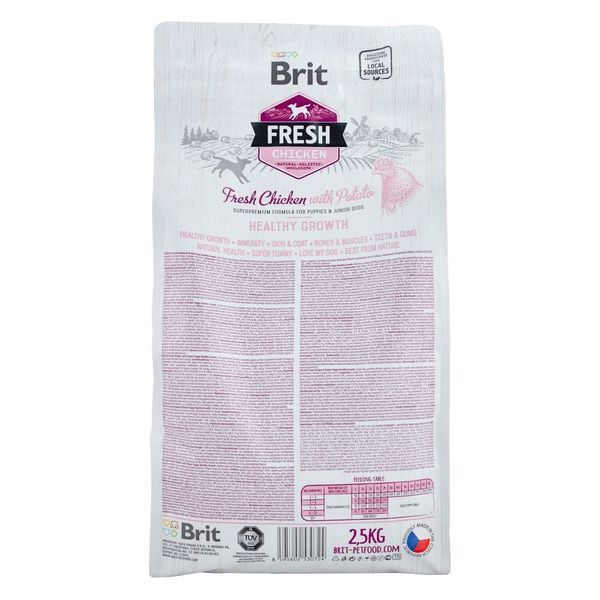 Корм сухий Brit Fresh Chicken/Potato Puppy для цуценят та молодих собак всіх порід з куркою та картоплею 2,5 кг 8595602530724 170988 /0724 фото
