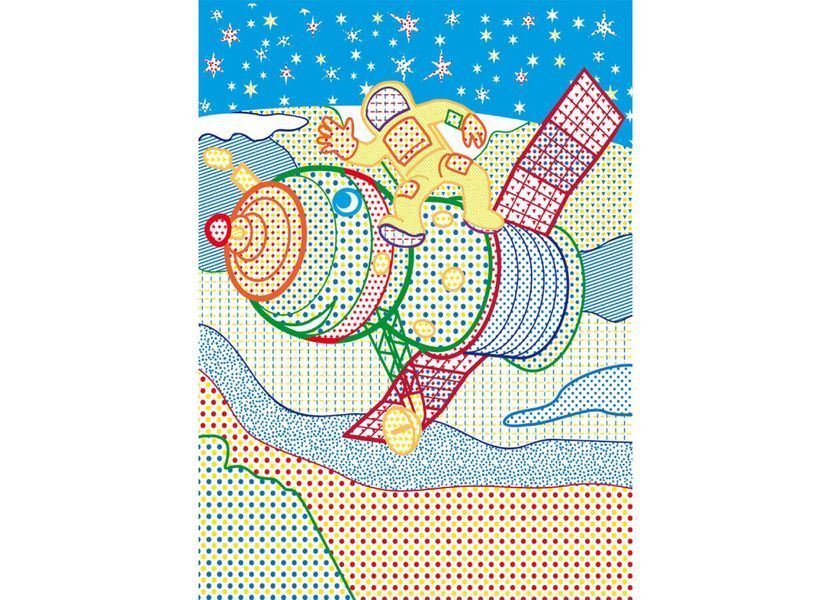 Великі водяні розмальовки з кольоровим контуром. Космічна техніка (Crystal Book) F00025842 фото