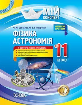 Книга Розробки уроків. Фізика. Астрономія 11 клас 2 семестр. Рівень стандарту ПФМ012 Основа Автор - О. М. Євлахова; М. В. 9786170037381 фото