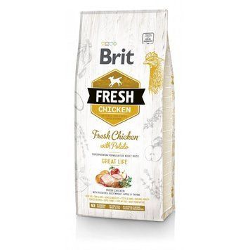 Корм сухий Brit Fresh Chicken/Potato Adult для дорослих собак всіх порід з куркою та картоплею 12 кг 8595602530731 8595602530731 фото