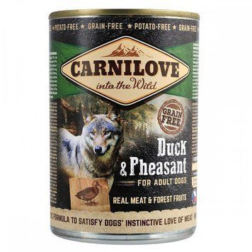 Корм вологий Carnilove Dog k консерви для собак з качкою та фазаном 400 г 8595602529278 100134/529230 фото