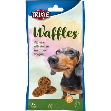 Ласощі Trixie Waffles для собак Вафлі з куркою 7 см 300 г 3 шт 4011905316284 31628***** фото