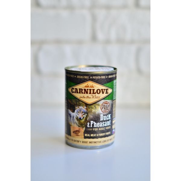 Корм вологий Carnilove Dog k консерви для собак з качкою та фазаном 400 г 8595602529278 100134/529230 фото
