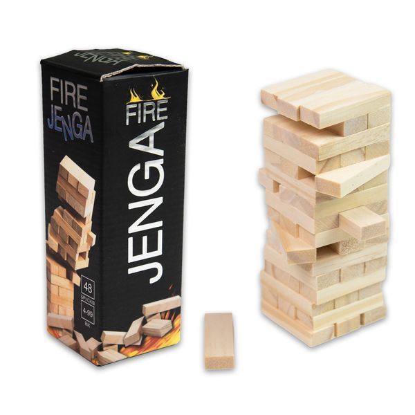 Настільна гра Strateg Дженга "Fire Jenga" 48 брусків (30848) 4820220569431 30848 фото