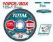 Відрізний круг по металу TOTAL TAC2211255 (125х1.2х22.2м) 10 шт (6570789) 6925582197587 6925582197587 фото 1