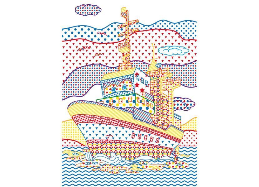 Великі водяні розмальовки з кольоровим контуром. Кораблі (Crystal Book) F00025848 фото