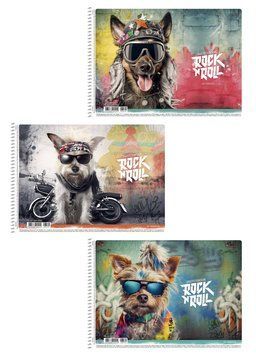 Набор альбомов для рисования 3шт. RocknRoll. Альбом Школярик 20 л. А4 PB-SC-020-8504 4823088200249 4823088200249_2 фото