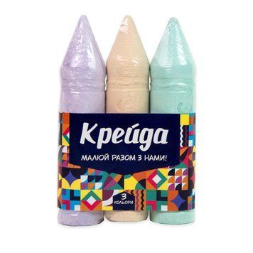 Мел Strateg Олівець 3 штуки по 15х3 см кольоровий (50123) 50123 фото