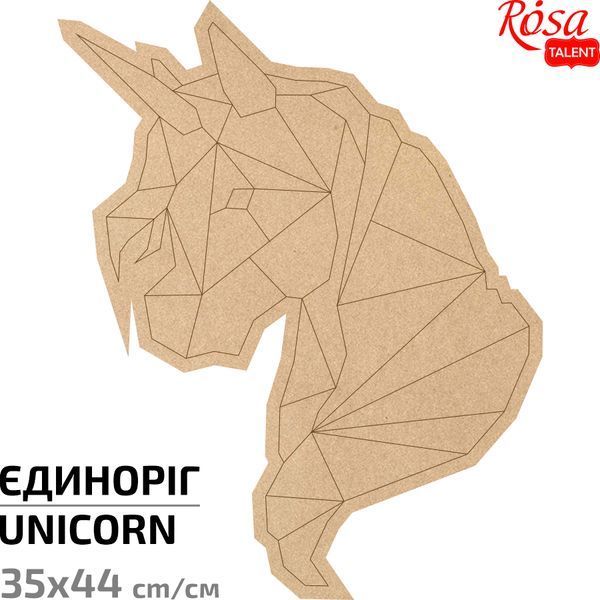 Основа для декорування панно-мозаїка &bdquo;Єдиноріг&ldquo; 1, МДФ, 35х44см, ROSA TALENT 4823098528692 фото