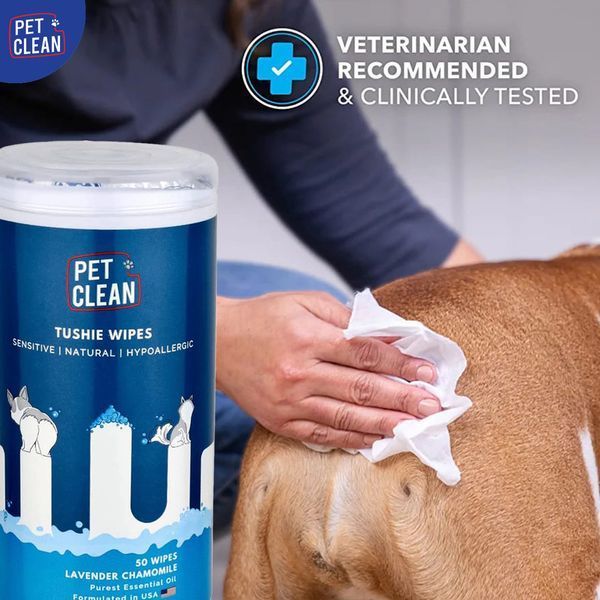 Серветки вологі Pet Clean PET TUSHIE WIPES гіпоалергенні для домашніх тварин з ароматом Алое Вера 50шт 8939111099370 8939111099370 фото