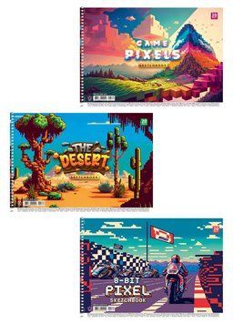 Набор альбомов для рисования 3шт. Pixel. Альбом Школярик 20 л. А4 PB-SC-020-474 4823088200249 4823088200249_3 фото