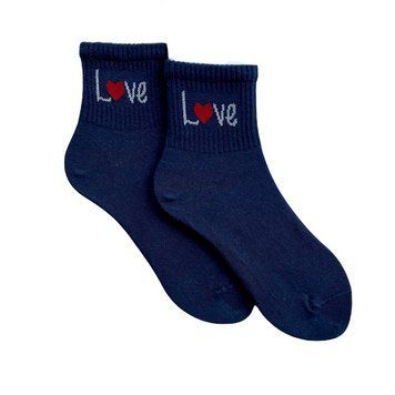 Шкарпетки дитячі "LOVE" з індійської бавовни сині 413006 413006_2 фото