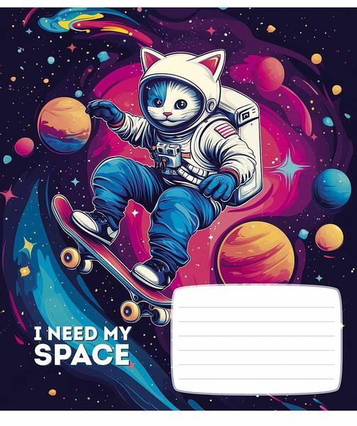Зошити учнівські, набір 5 шт, I need my space виб.УФ-лак. Зошит Star у клітинку 12арк. 3496 4823088225631 4823088225631_012-3496K фото