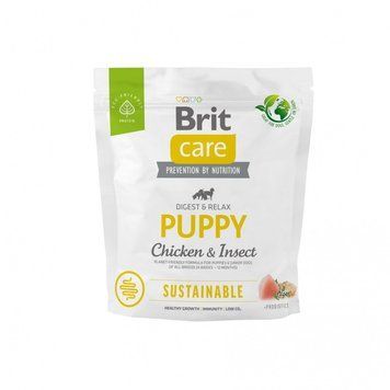 Корм сухий Brit Care Dog Sustainable Puppy для цуценят з куркою та комахами 1 кг 8595602559251 8595602559251 фото