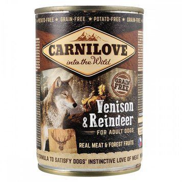 Корм вологий Carnilove Dog k консерви для собак з північним оленем 400 г 8595602529254 100133/529292 фото