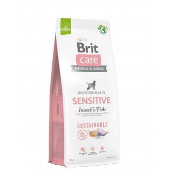 Корм сухий Brit Care Dog Sustainable Sensitive для собак з чутливим травленням з рибою та комахами 12 кг 8595602559190 8595602559190 фото