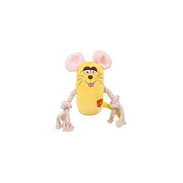 Іграшка Trixie для собак Тваринки миша з мотузкою та пискавкою плюш 13 см 4011905361819 4011905361819_3 фото