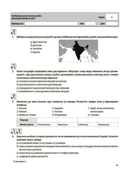 Книга Географія. Усі діагностувальні роботи. 8 клас. КЗП035 Основа Автор - Л. І. Подрушняк ; А. В. Даушкіна 9786170043849 9786170043849 фото