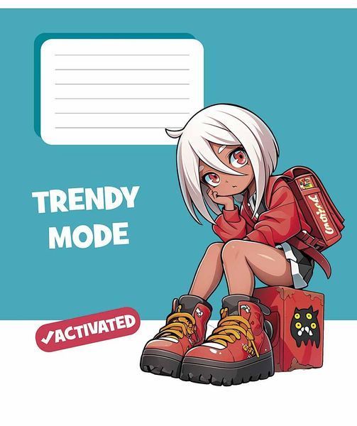 Комплект 5 шт учнівських зошитів Trendy mode. Зошит Школярик 24 арк. у клітинку 3564 4820006472405 4820006472405_024-3564K фото