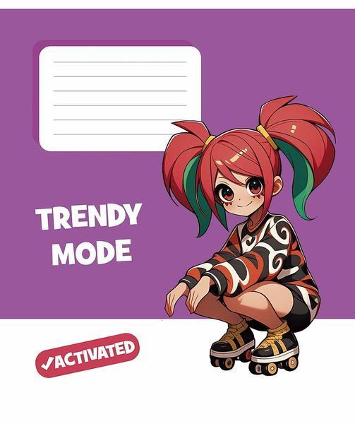 Комплект 5 шт учнівських зошитів Trendy mode. Зошит Школярик 24 арк. у клітинку 3564 4820006472405 4820006472405_024-3564K фото
