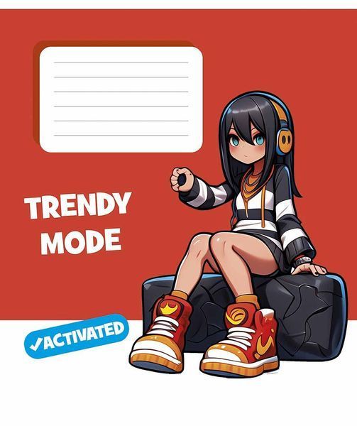 Комплект 5 шт учнівських зошитів Trendy mode. Зошит Школярик 24 арк. у клітинку 3564 4820006472405 4820006472405_024-3564K фото