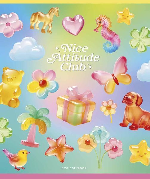 Набір 5 шт, зошит загальний, Nice Atitude Club. Зошит Star у клітинку 60 арк. 3525 4823088231946 4823088231946_048-3525L фото