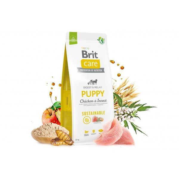 Корм сухий Brit Care Dog Sustainable Puppy для цуценят з куркою та комахами 1 кг 8595602559251 8595602559251 фото