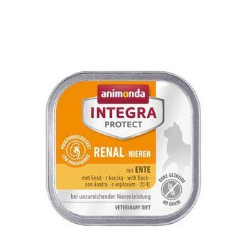 Корм ветеринарний вологий Integra Protect Renal dishes with Duck для котів при хворобах нирокстрава з качкою алю трай 100г 86616IPR фото