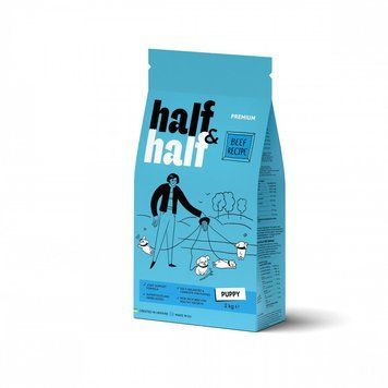 Корм сухий HalfHalf для цуценят усіх порід із яловичиною 2 кг 4820261920703 4820261920703 фото