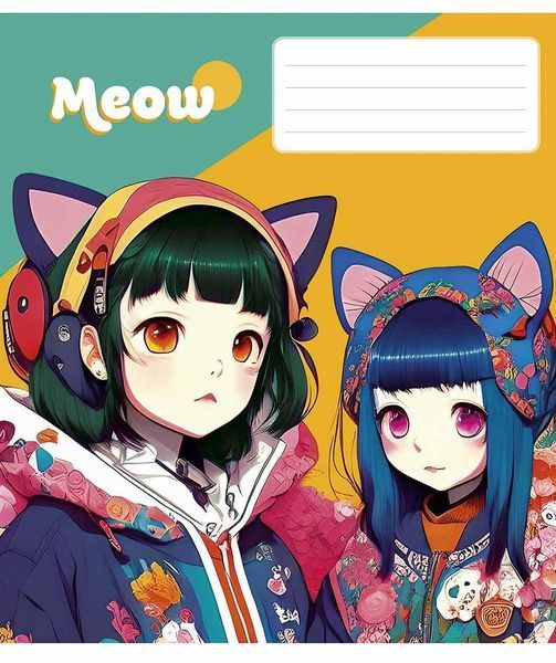 Набір 5 шт, зошит загальний, Meow (ВД-лак). Зошит Star у лінію 48 арк. 3302 4820006472177 4820006472177_3 фото