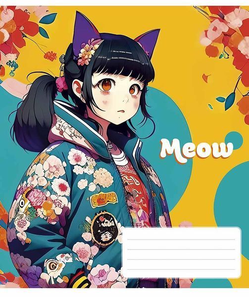 Набір 5 шт, зошит загальний, Meow (ВД-лак). Зошит Star у лінію 48 арк. 3302 4820006472177 4820006472177_3 фото