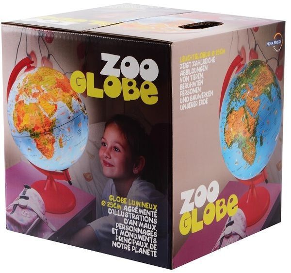 Глобус Tecnodidattica ZOO 25 см з підсвіткою (українська мова) 0325ZOZOUCLRR046 8007239990777 8007239990777 фото