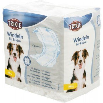 Підгузки Trixie для кобелів поліестер розмір M-L 46-60 см 12 шт 4011905236421 4011905236421 фото