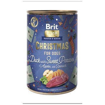 Корм вологий Brit Care Christmas for Dogs Duck with Sweet Potatoes для дорослих собак різдвяна вечеря з качкою та бататом 40 XMASS_101336 фото