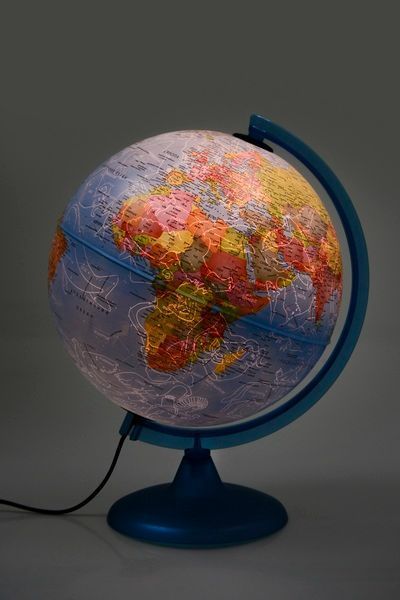 Глобус Tecnodidattica NIGHT&DAY 25 см з підсвіткою (українська мова) 0325GNNDUCLBB046 8007239990784 8007239990784 фото