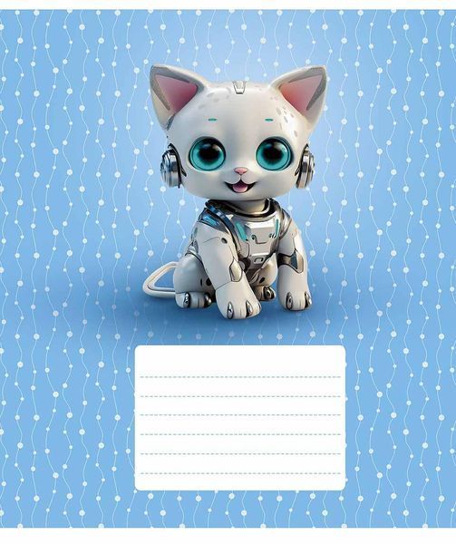 Зошити учнівські, набір 5 шт, Robot animals ВД-лак. Зошит Star у лінію 12арк. 3331 4820006472061 4820006472061_012-3331L фото