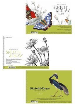 Альбом для ескізів та малювання 3 шт. Sketch and Draw. Альбом Школярик 50 арк. А4 PB-SC-050-316 4823088230611 4823088230611 фото